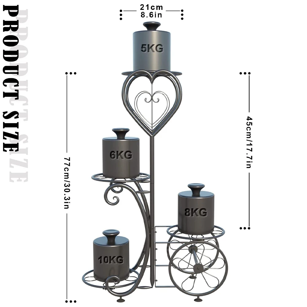 Metal Plant Stand Shelf Indoor Outdoor Plants Multiple 4 Tier Tall Corner Vertical Stands Tiered Flower Pot Holder Rack