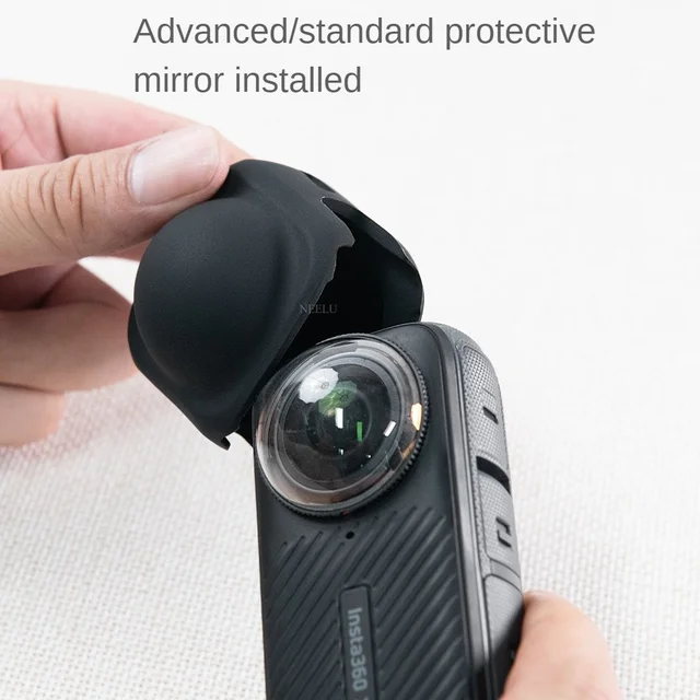 Capuchon d'objectif pour Insta360 X5 X4, couvercle de protection, accessoires pour appareil photo Insta 360 X4, Anti-poussière, anti-rayures, étui de protection d'objectif en Silicone 2
