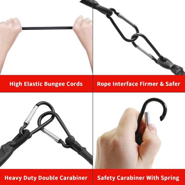 1pc 30/60/90/120/150cm Stretch Elastic Bungee Cords with Hooks lightweight Bikes Rope Tie Car Luggage Roof Rack Strap Hooks 4