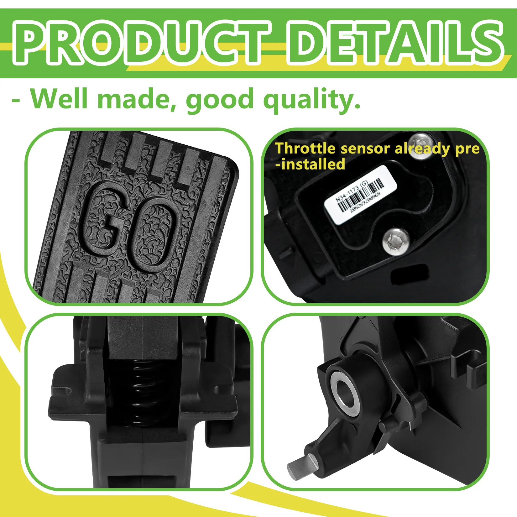 FANHAY Accelerator Pedal Sensor Assembly 37971-RDJ-A01 - For Honda CR-V, Pilot, Ridgeline & Acura MDX, TL, TSX (2003-2011)