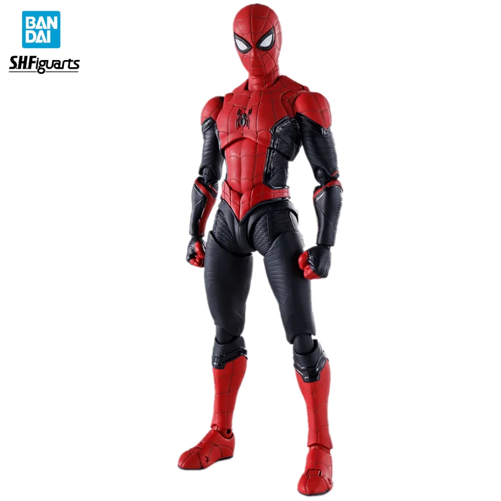 

Original Bandai S.H.Figuarts Spider Man No Way Home TNT Anime Figure Toys Spiderman Integrated Suit PVC Model Collectible Gift