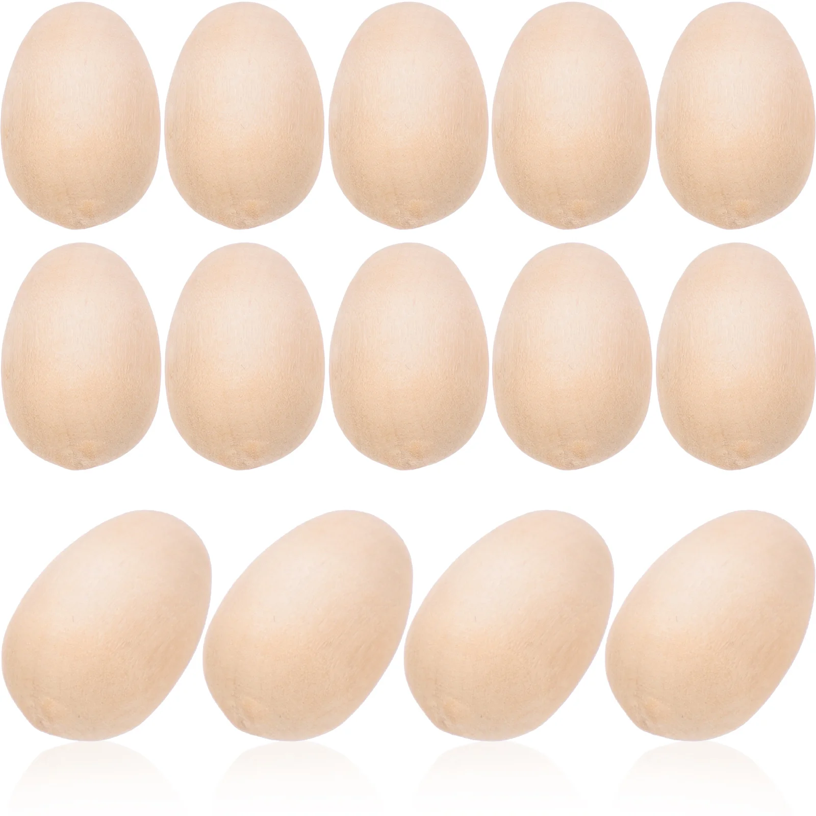 

100 Pcs Wood Crafts Wooden Simulated Eggs Fake Decorating Creative Simulation Party Child