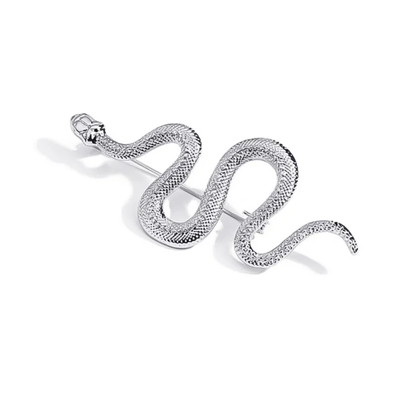 Silver Snake Brooch