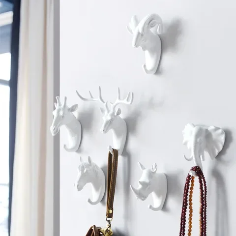 

New Hanger Keys Creative American Hanging Hook Holder Wall Home Strong Seamless Sticking Hook Decorative Hook Creative Animal