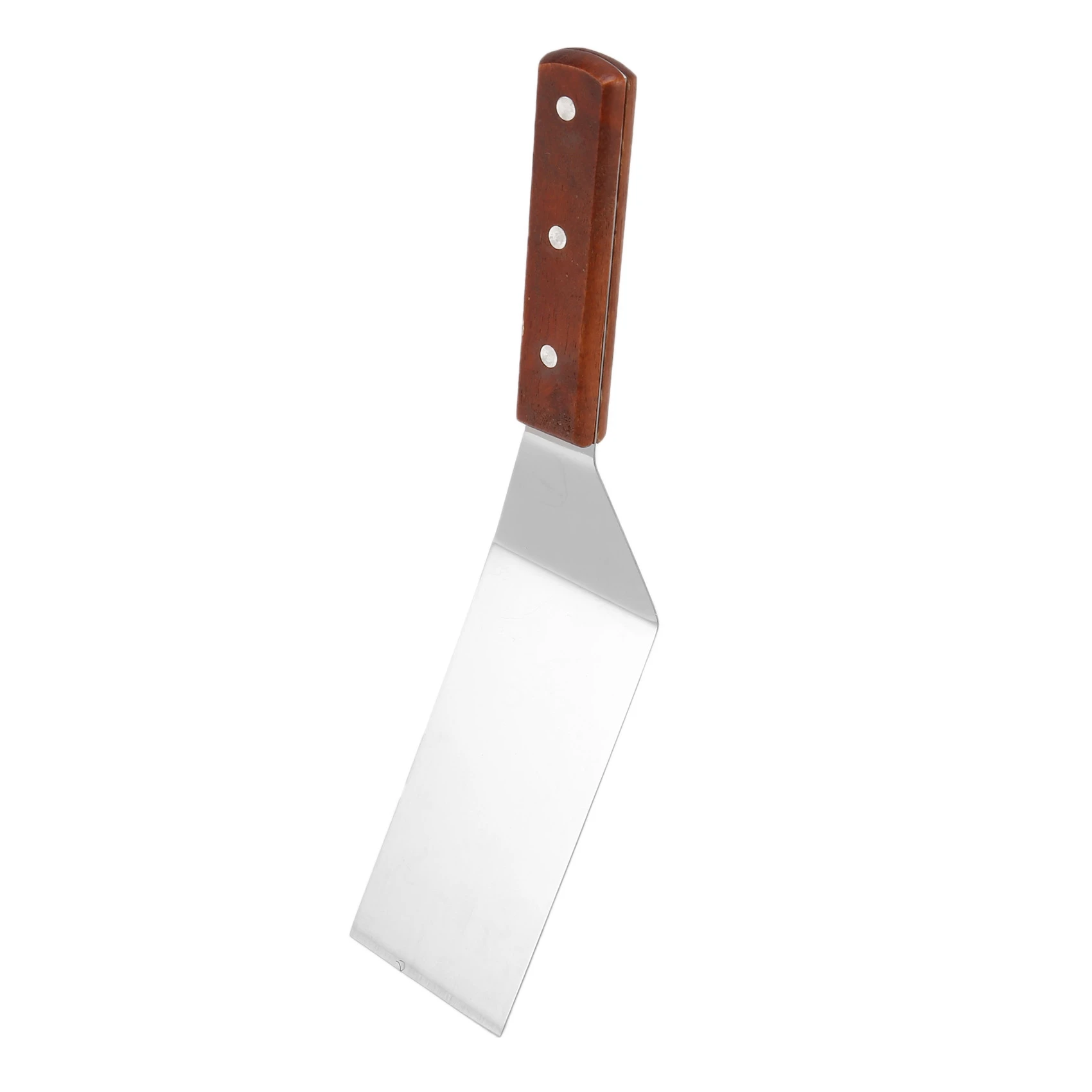 Stainless Steel Flat Frying Spatula with Wooden Handle Pizza Spatula Steak Frying Cooking Baking Tools