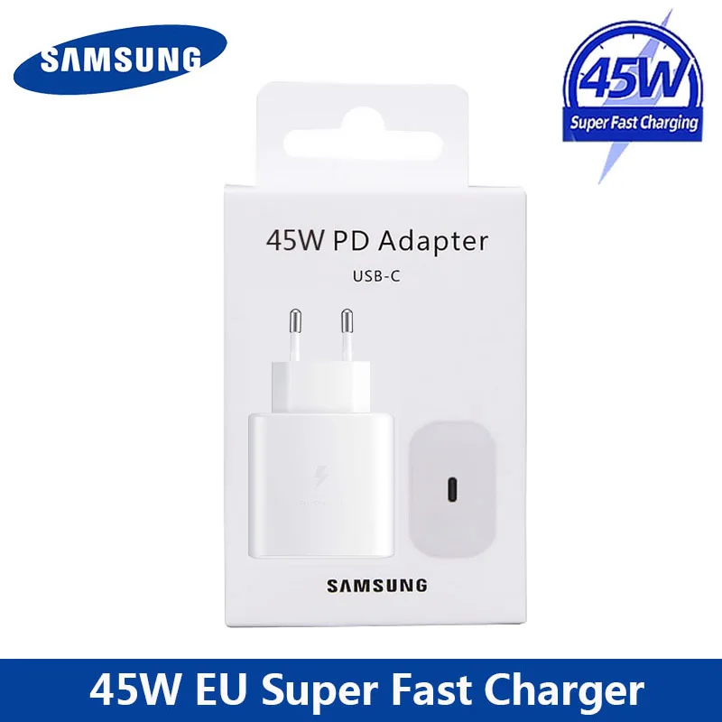 Original Samsung S20 S22 Ultra 45W Surper Fast Charger PD Quick Charge Adapter TypeC For Galaxy S20Plus Note 10+ A90 A80 Tab S7+ baseus 65w Chargers