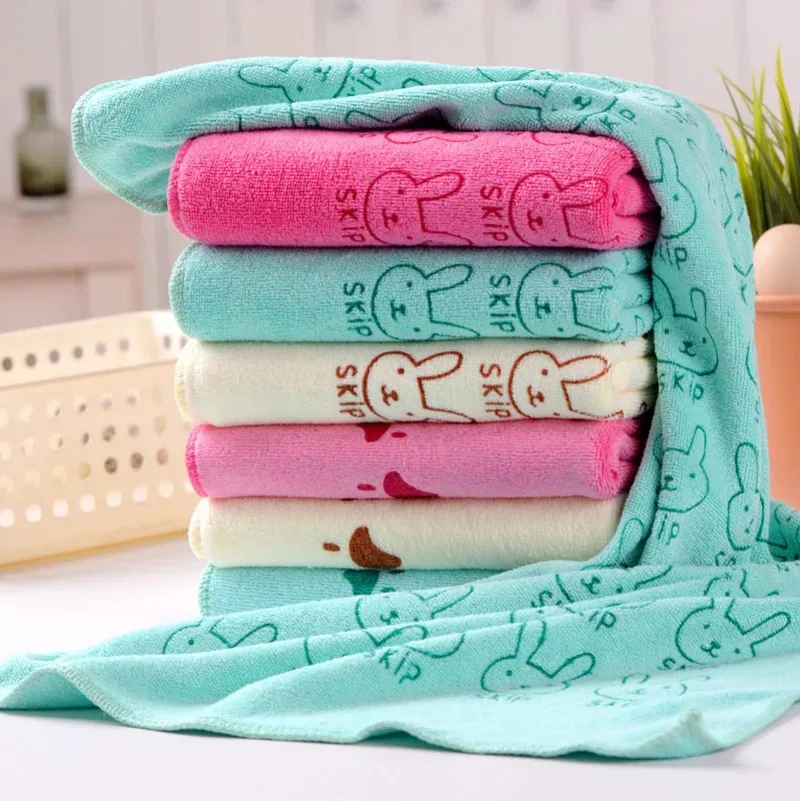 Pet Bath Towel Soft Lovely Cartoon 35*75cm Pets Dog Cat Puppy Super Absorbent Towel Dry Hair Super Large