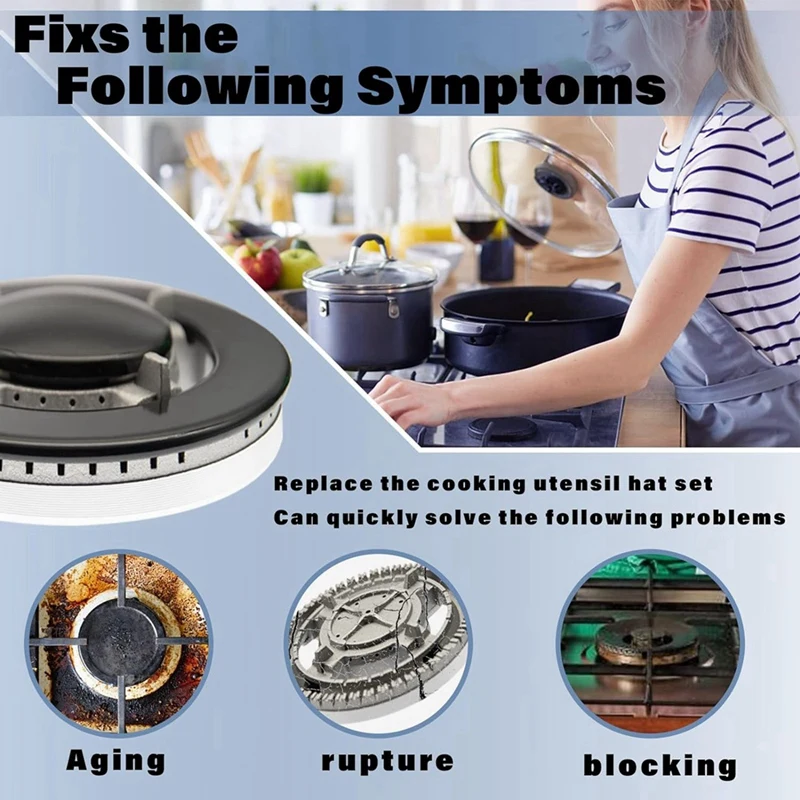 Gas Stove Burner Caps Set 5 PS Compatible For SABAF Top Covers Replacement gas stove parts