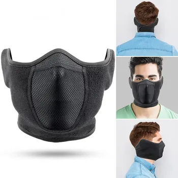 Maschera per il viso da esterno ciclismo antigelo copricapo sci invernale protezione per il viso maschera per le orecchie calda maschera per il viso antivento in pile