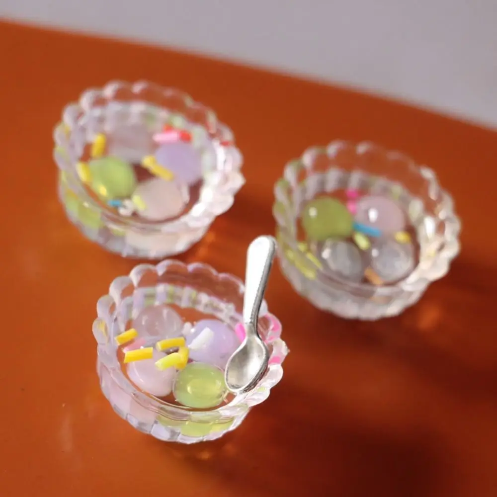 

Miniature Crystal Rice New Mini Crystal Dumpling Bowl Miniature Crystal Rice Dollhouse Decoration