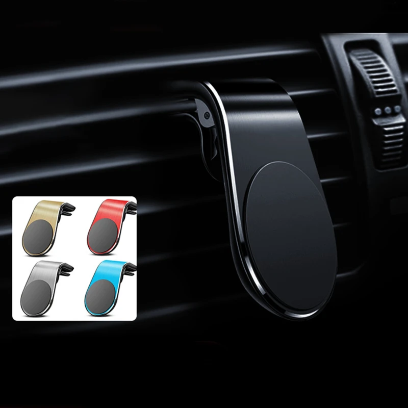 Magnetic L-Shape Car Phone Holder Universal Mount Mobile Cell Phone Stand GPS Support For 13 12 11 Promax Xiaomi Huawei