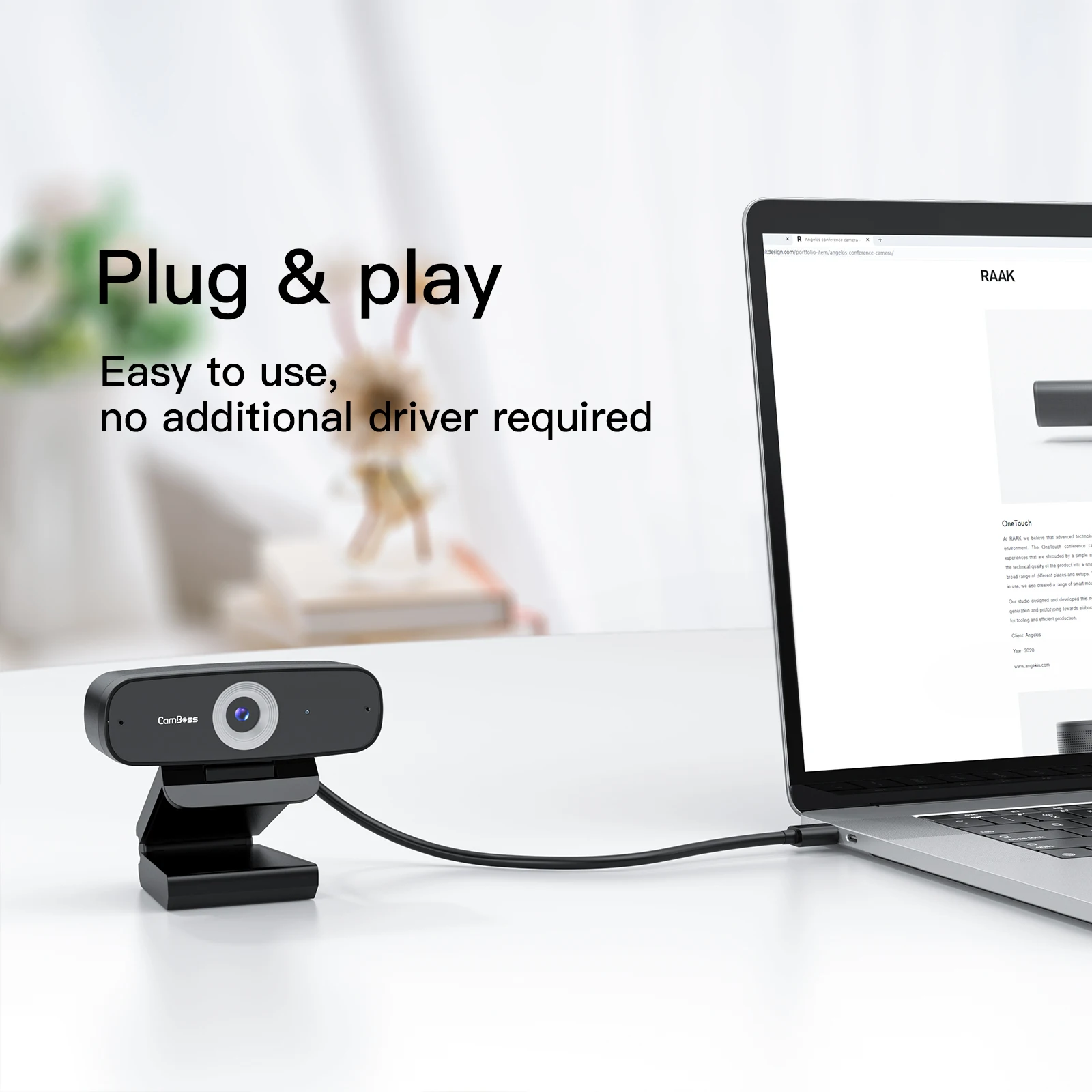 CAMBOSS C836 Webcam 1080p HD With Stereo Microphone Streaming Works With Skype Xbox Zoom FaceTime pc webcam pc web camera computer camera