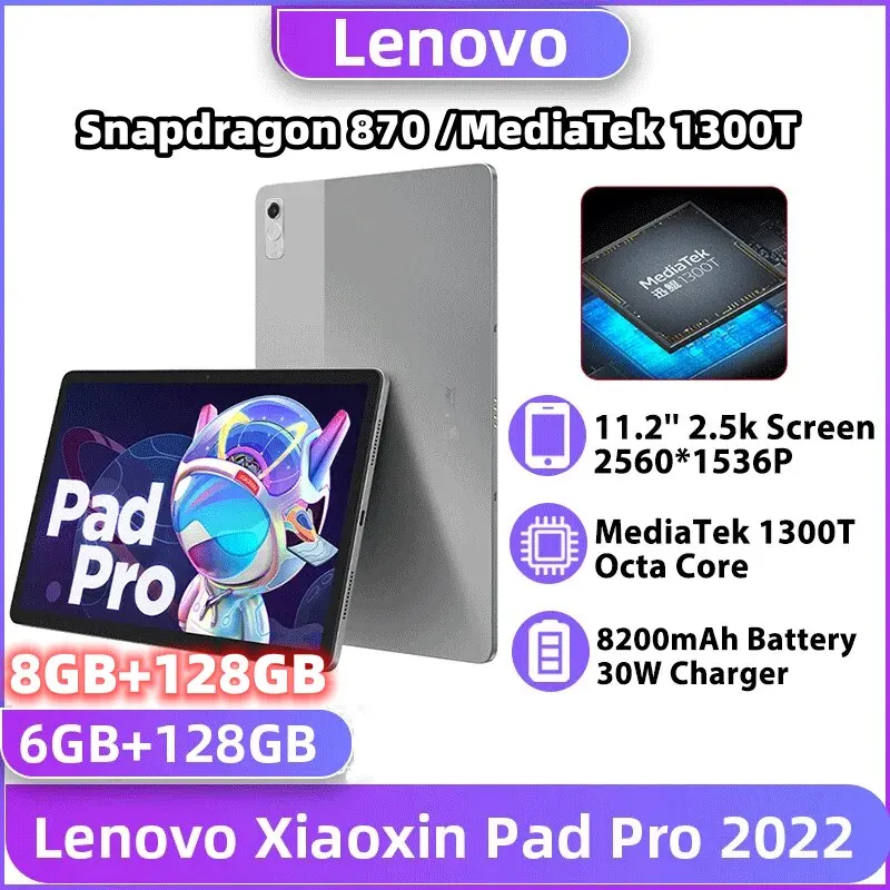  Firmware Global LenovoXiaoxin Pad Pro 2022 Snapdragon 870 / MediaTek 1300T,128GB Tablet, OLED De 11,2 ", 8200mAh Fast Charging 