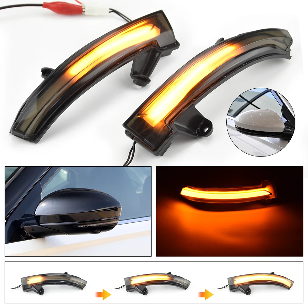 1Pair LED Dynamic Side Rearview Mirror Sequential Turn Signal Light