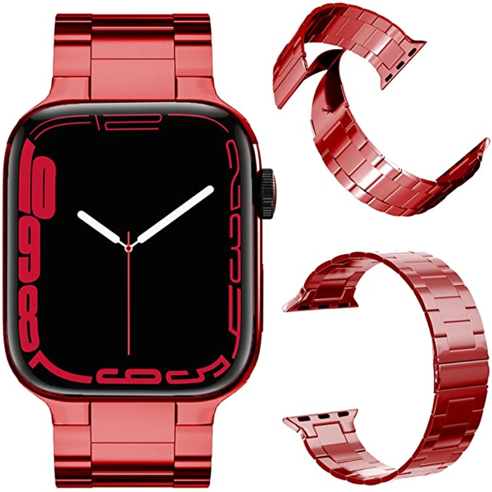 StainlessSteelStrapforAppleWatchBand45mm41mm44mm40mm42mm