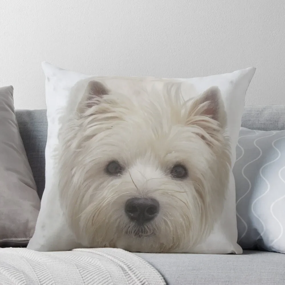 

Westie White Throw Pillow Elastic Cover For Sofa Bed pillowcases Pillow Cover Sofa Decorative Covers