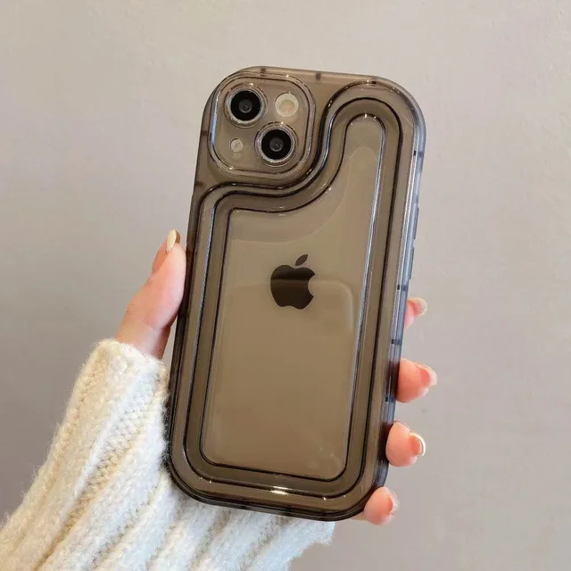 Sűrített Légzsák Az Apple 14Promax Tokhoz All-Inclusive Szilikon Átlátszó Anti-Drop Egyszerű Iphone 14 13 12 Promax Tokok - Image 2
