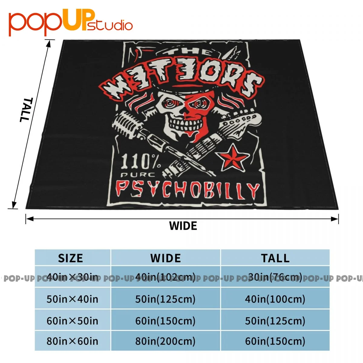 The Meteors Psychobilly Band Punk Rock Blanket Thick Thicken Sofa Cover Couch Blanket Decorative Sofa 6