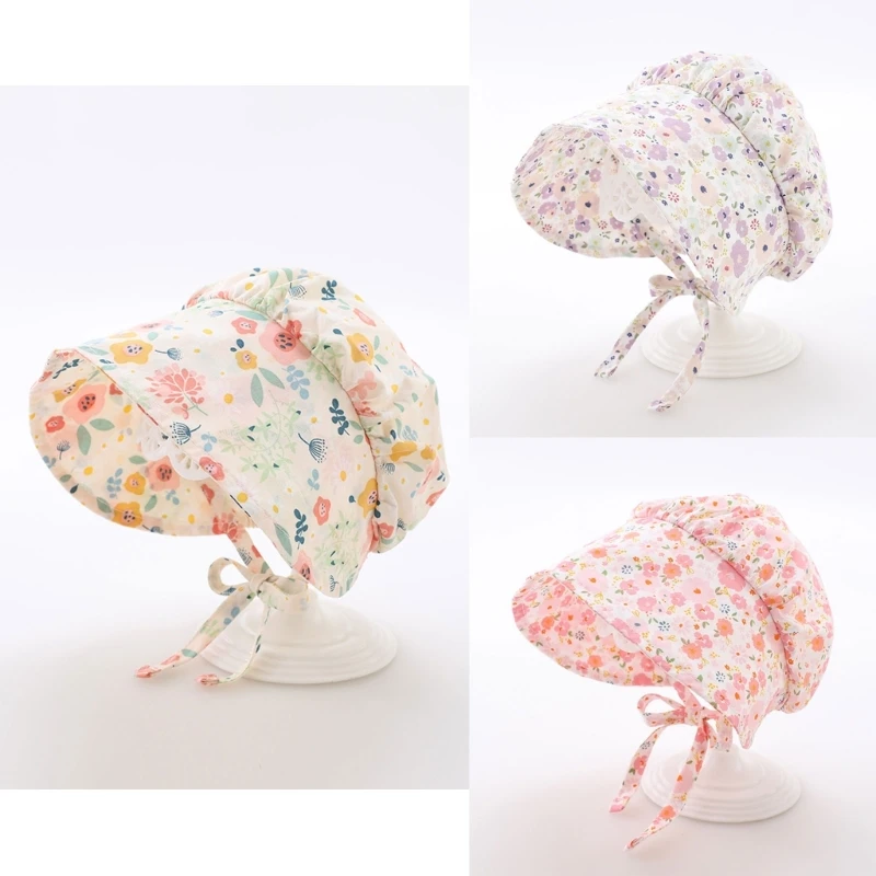 

Baby Girls Summer Hat Toddler Girl Protection Hat Princess Bonnet Hat Breathable Cap with Soft Brim Beach-Hat Headwear