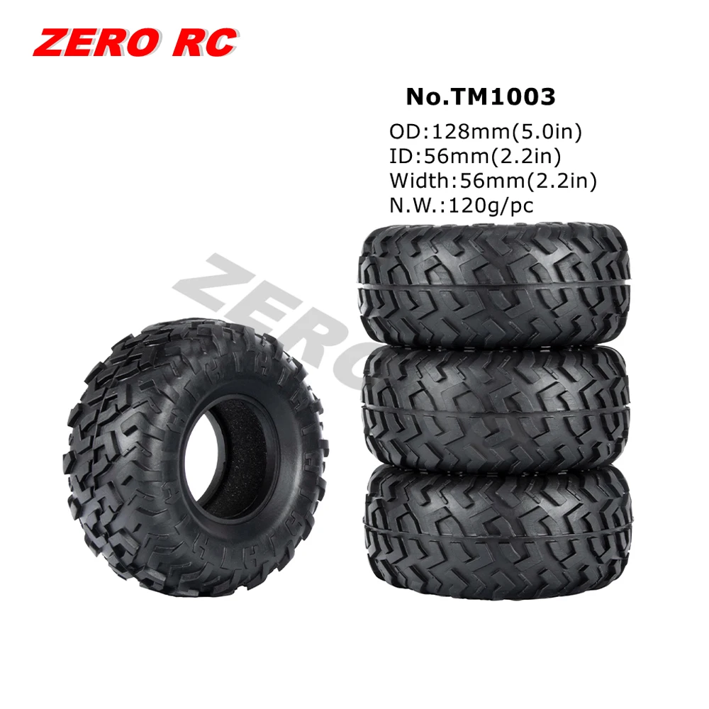4pcs 1/10 RC 2.2 Crawler Tires Soft 130mm Tyres Fit RC 4wd Axial RPM 2.2" Wheels 