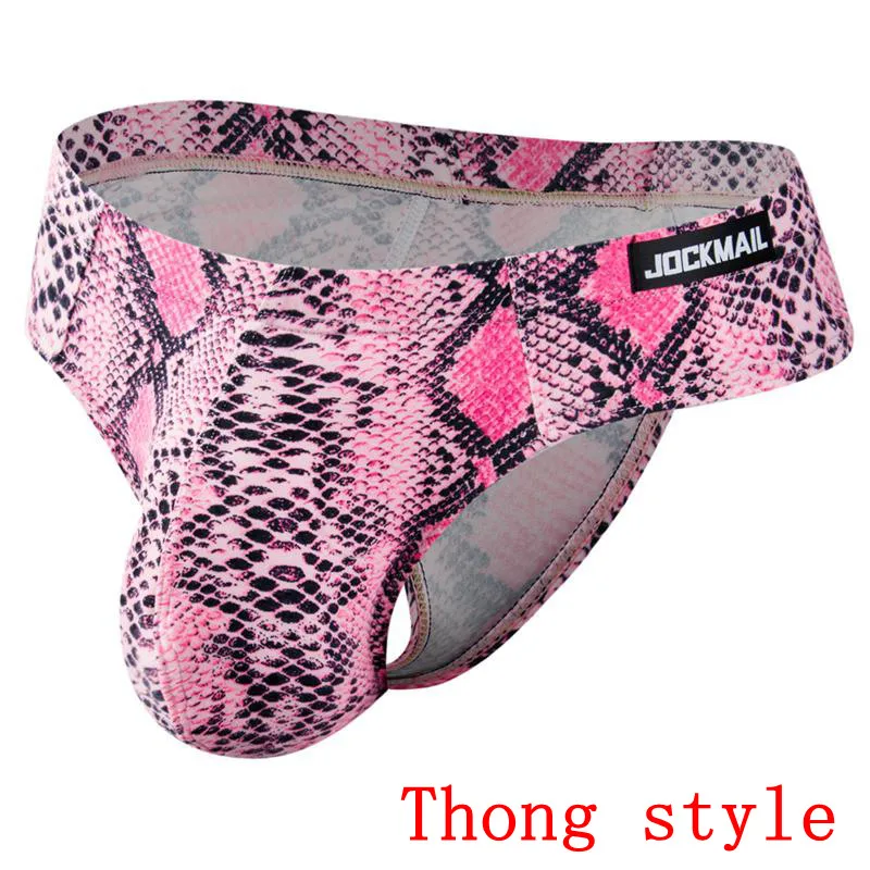 men's swimming briefs JOCKMAI New Fashion Printed Python Pattern Men Underwear Sexy Sports Party Briefs Low-Waist Seamless Sports Swimming UndearPants most comfortable mens underwear Briefs