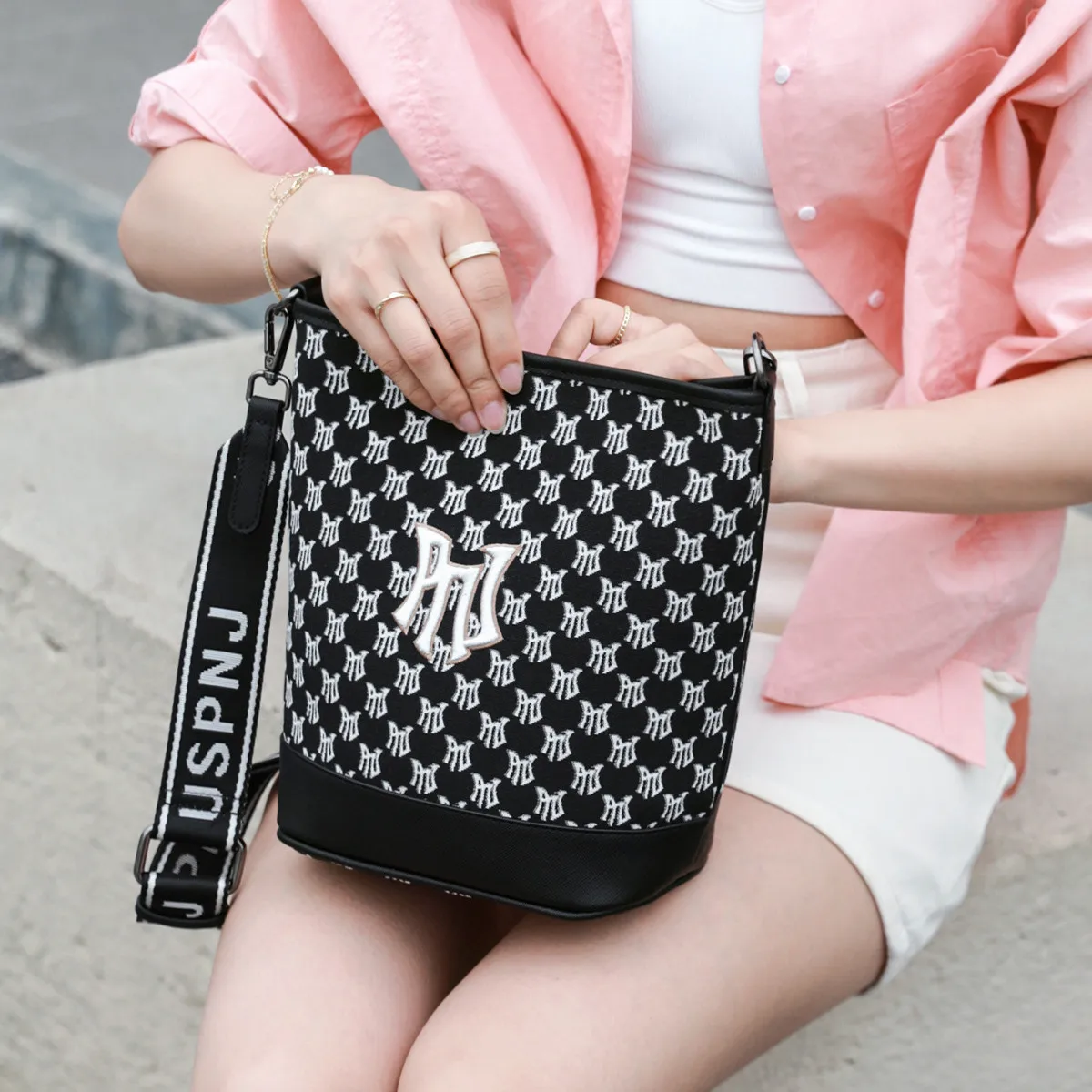 PNJ Full India messenger bag women's casual 2024 new fashion shoulder bag fresh trend satchel nylon camera bag