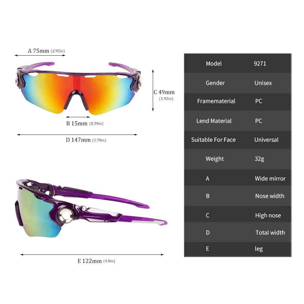 Cycling Sunglasses Outdoor UV 400 Polarized For Men Women