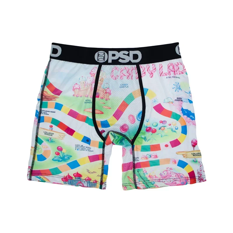 Mens Underwear 1Pcs Sexy Boxers Breathable Printed Male Underpants Plus Size Man Trunks