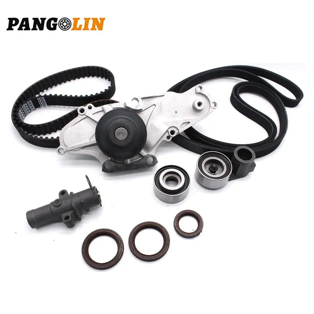 10 Pcs Engine Timing Belt Water Pump Kit 14520RCAA01 Replacement For