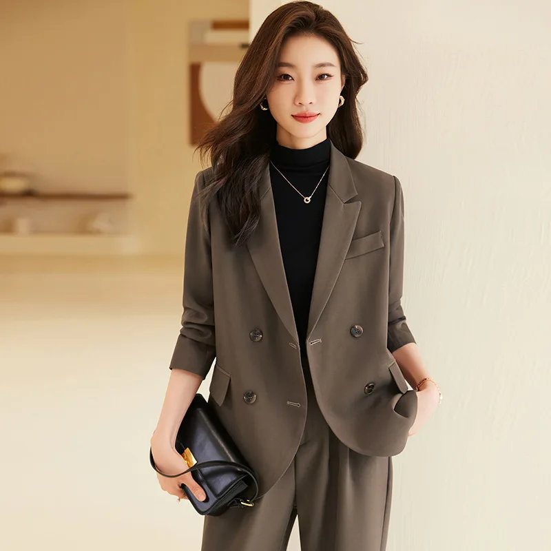 

Olive Suit Jacket for Women 2023 New Spring and Autumn Large Size Leisure Professional Formal Wear High-Grade Suit