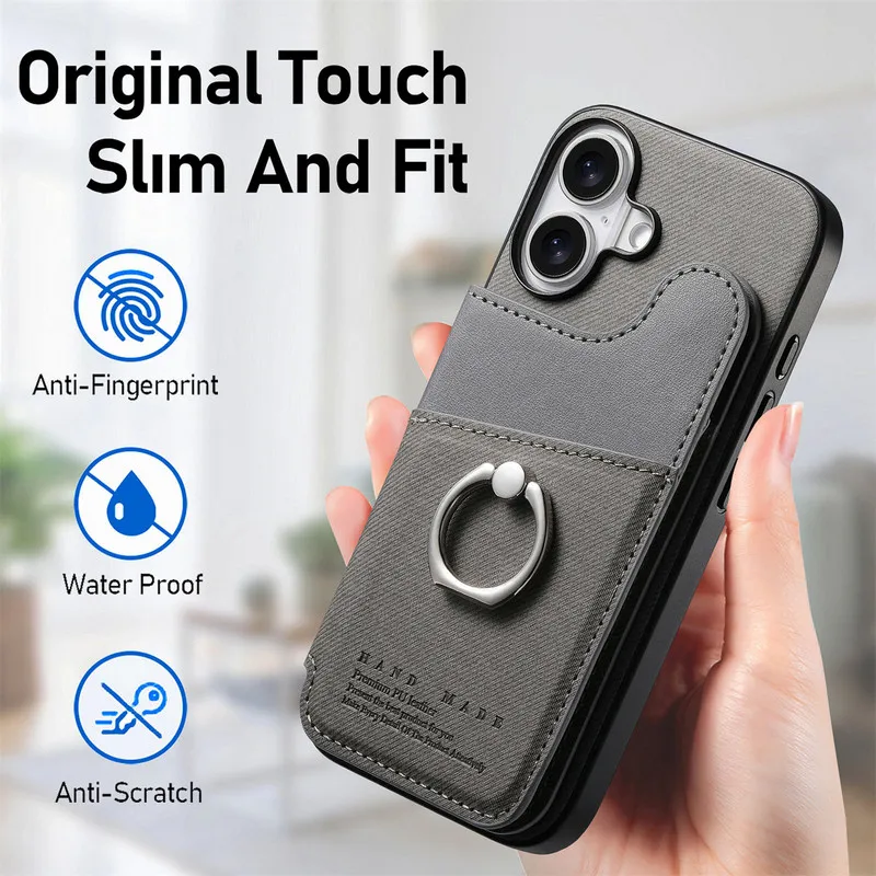 Luxury RFID Leather Wallet Phone Case - Elegant Back Cover and
