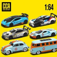 CCA MSZ 1:64 Gulf Painting Volkswagen Beetle Ford BMW Lamborghini Classic Alloy Diecast Car Model  Collection Gift 1