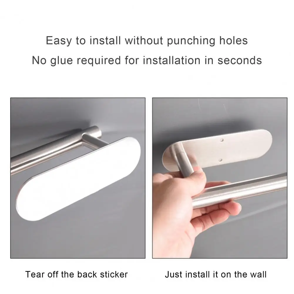 

Durable Paper Holder Stainless Steel Toilet Paper Holder Wall Mount for Bathroom Kitchen 2pcs Paper Towel Rack Roll Holder