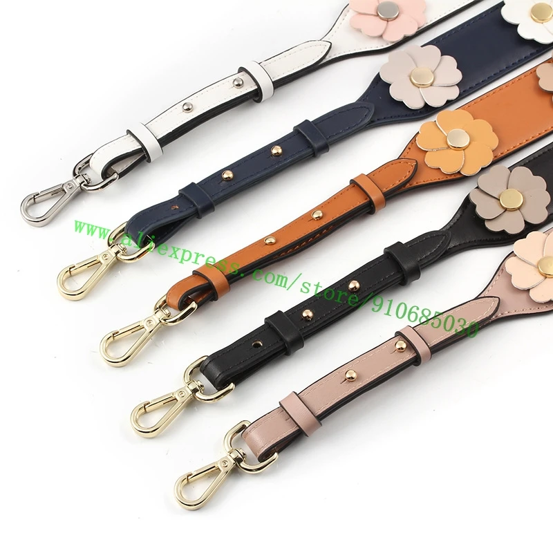 Floral Flower Leather Shoulder Strap You For Lady Designer Handbag Women Bag Purse Carry Belt Replacement