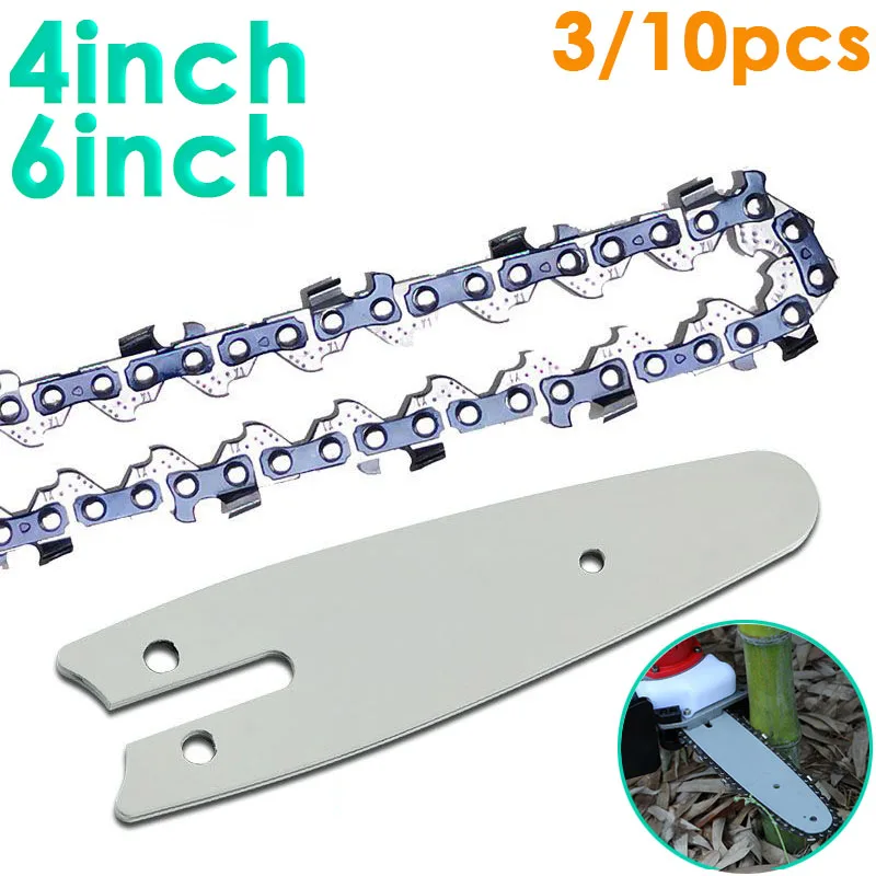 Description Picture 2 of item4 Inch/6 Inch Chain Guide Mini Electric Chainsaw Chains Steel Electric Saws Guide Garden Power Tools Accessories Replacement