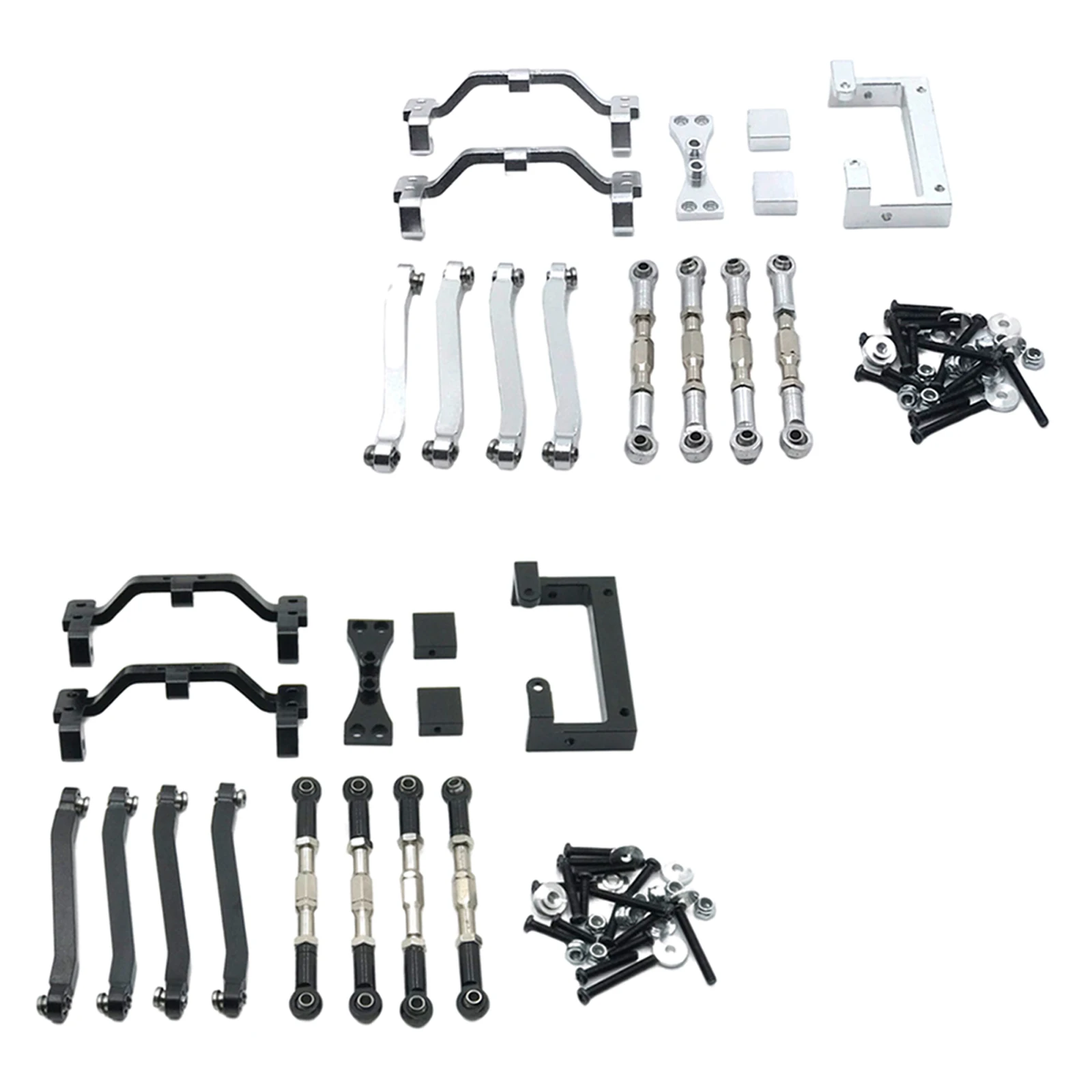 Upgrade RC Adjustable Steering Rod Link Linkages Mount Combo for MN D90