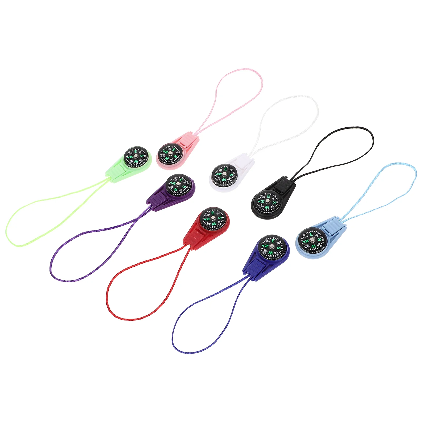 

20 Pcs Keychain Lanyard Slider Compass (mixed Colors) 20pcs Basic Bulk Small on Foot Hiking Survival Travel