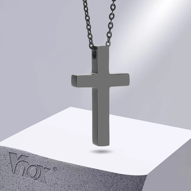 3D Thick Double Nail Cross Pendant – Different Drips