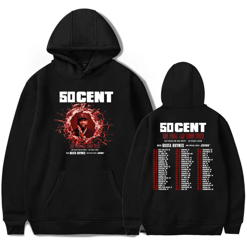 

50 Cent Hoodies 2023 The Final Lap Tour Merch Print Unisex Fashion Funny Casual HipHop Style Streetwear