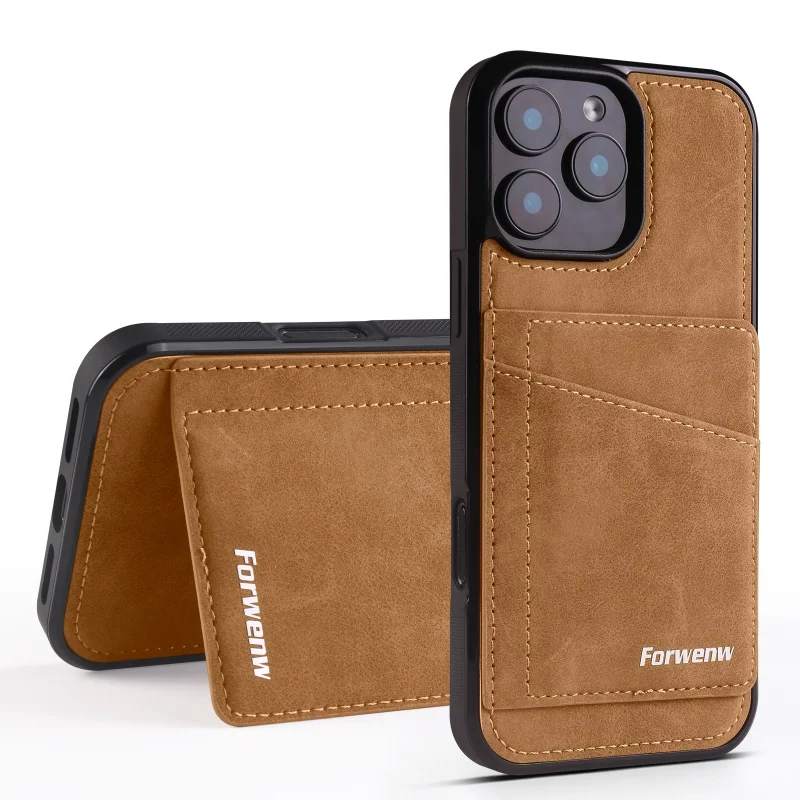 Magnetic Leather Wallet Card Slot Phone Case - Flip Purse Holder Cover