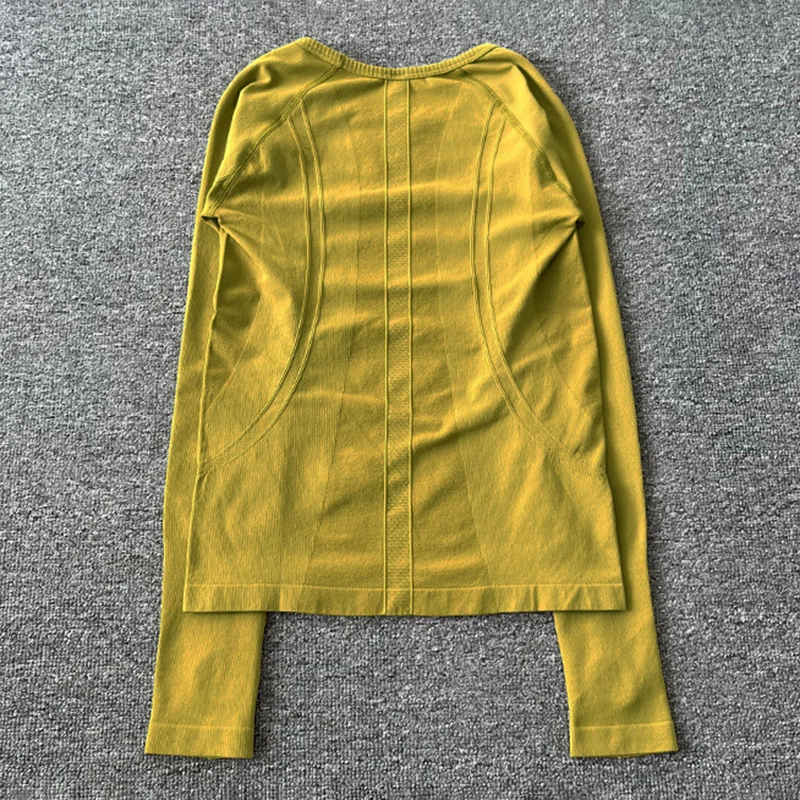 Thumb Holes Training Long Sleeve Shirts Women Solid Color O-Neck Workout Sports Tops Woman Thin Stretch Push Up Fitness T-Shirts 4