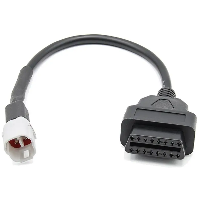 

Motorcycle OBD2 Diagnostics Connector & Cable Motorbike OBD2 Extension Cable Adapter Power Supply Connectors 4 Pin Plug Cable