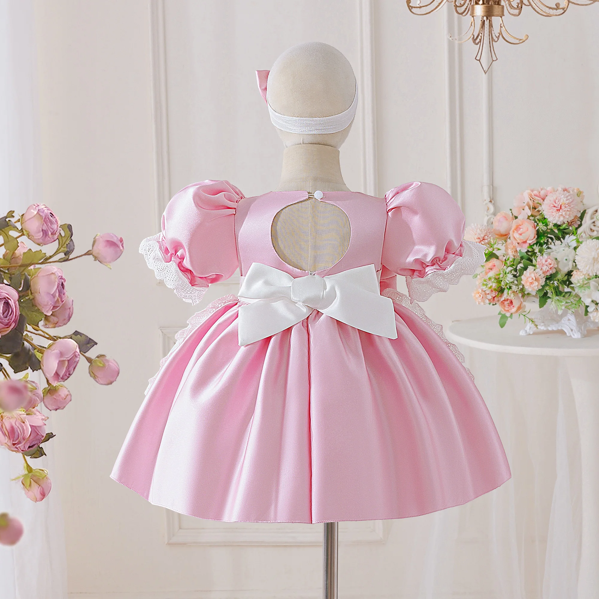 Wunderland Alice Maids Prinzessin Mädchen Kleid Lolita Alices Cartoon Schleife Hochzeit Party Geburtstag Ballkleider Mädchen Halloween Kostüm – Detail 7