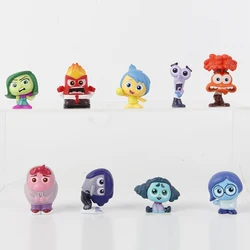 Mini Inside Out Character Action Figure Set - 9pcs Kids Gift Collection (Black)
