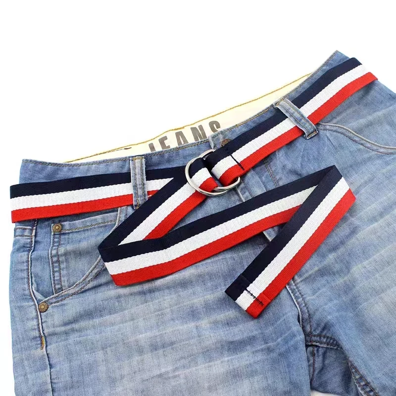 

Women Belt Stripe Universal Stretch Elastic Waist Buckle Belts For Jean Pants Dresses Fashion Wholesale Men Female Unisex Belt