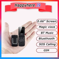 Mini J9 Flip cell Phone 0.66" Smallest Mobile Phone Wireless Bluetooth Dialer FM Magic Voice  russian language 1