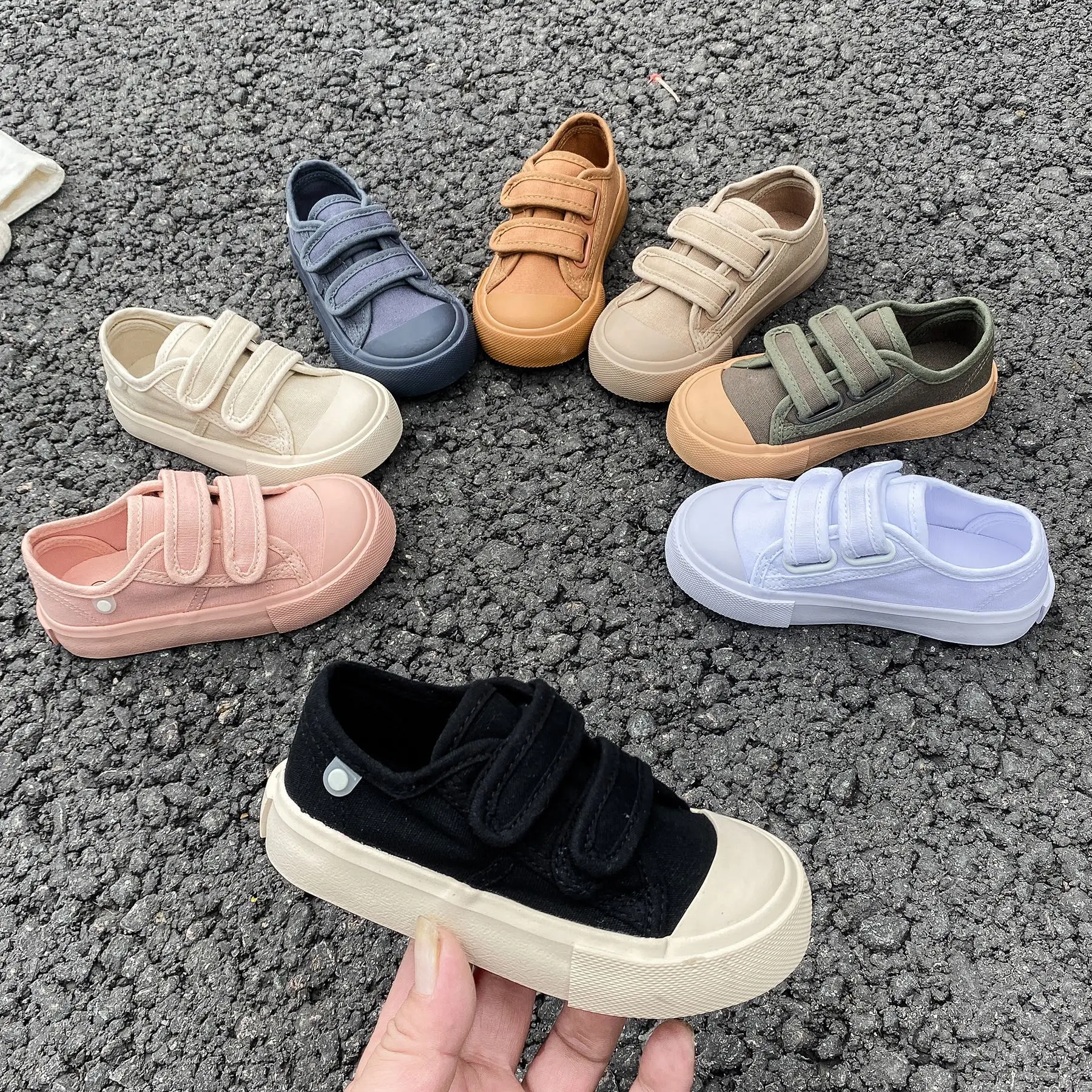Canvas Shoe Children Spring Toddler Infant Boys Sneakers Girls Candy Color Casual Shoes Baby Kids Breathable Soft Bottom Shoes
