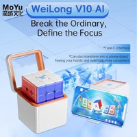 MOYU WEILONG V10 Ai Smart Magnetic Magic Cube 3x3x3 Professional Speed Puzzle 3x3 3×3 Children's Toy Gift Speedcube Cubo Magico 1
