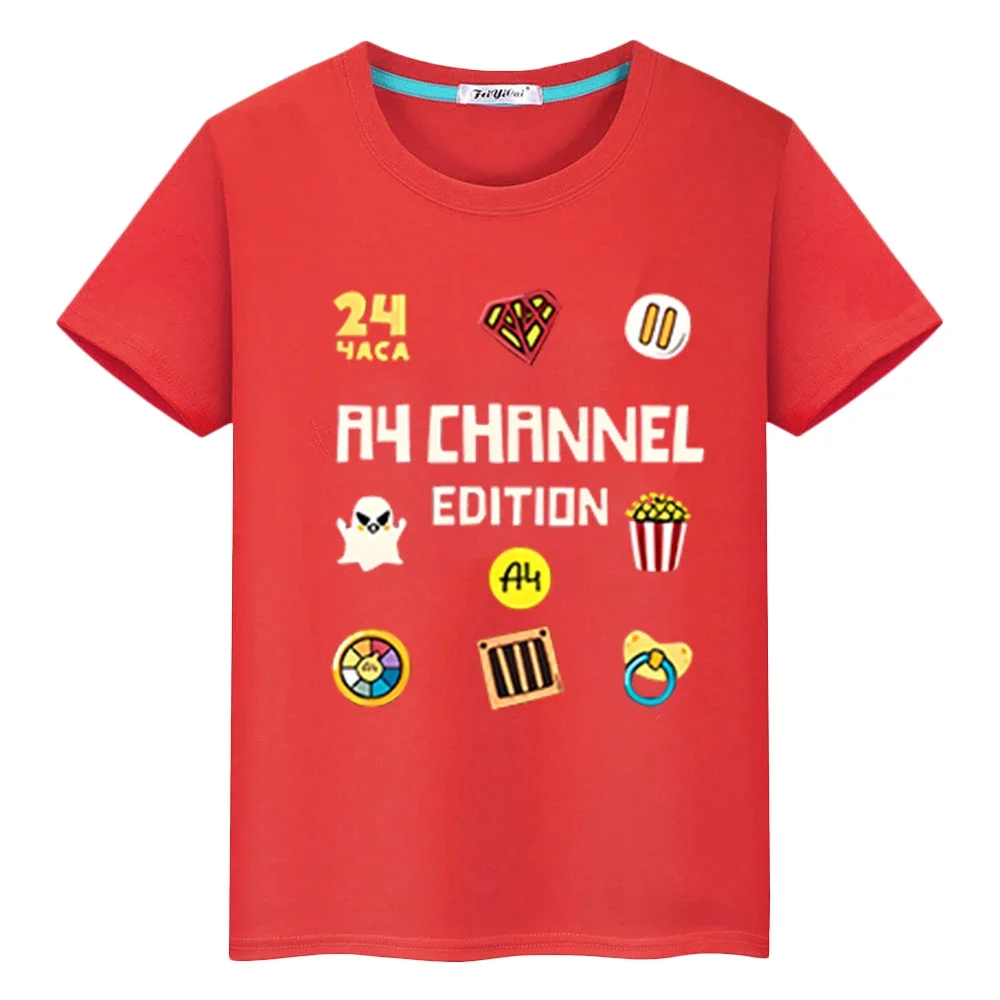 

Летняя футболка Merch А4 из 100% хлопка с овечьей шерстью, футболки для мальчиков с аниме, y2k, цельный Влад А4, футболка с надписью pride, топы, детская одежда для девочек