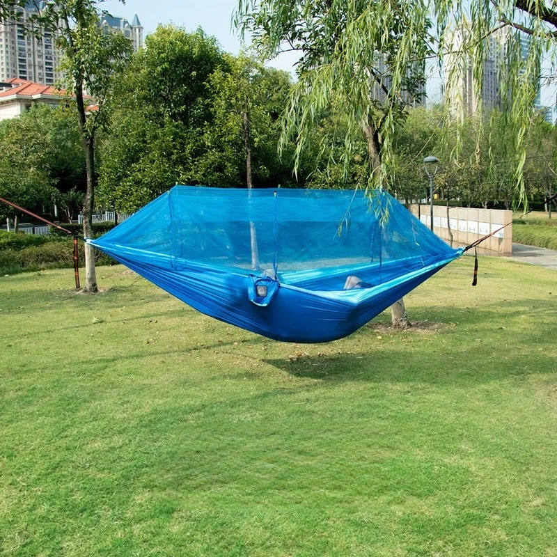 Double Mosquito Net Hammock 300&times;200CM Plus Size Outdoor Anti-mosquito Umbrella Cloth Nylon Anti-rollover Camping